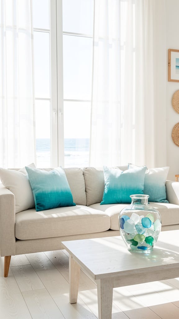 Aqua Ombre Pillows