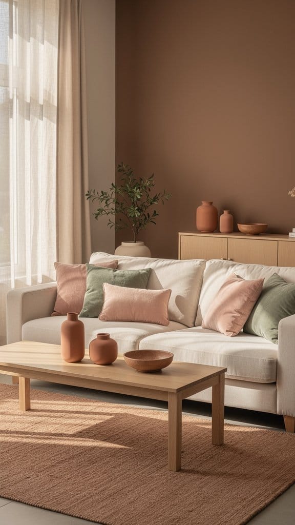 Balance Pastels with Earthy Neutrals