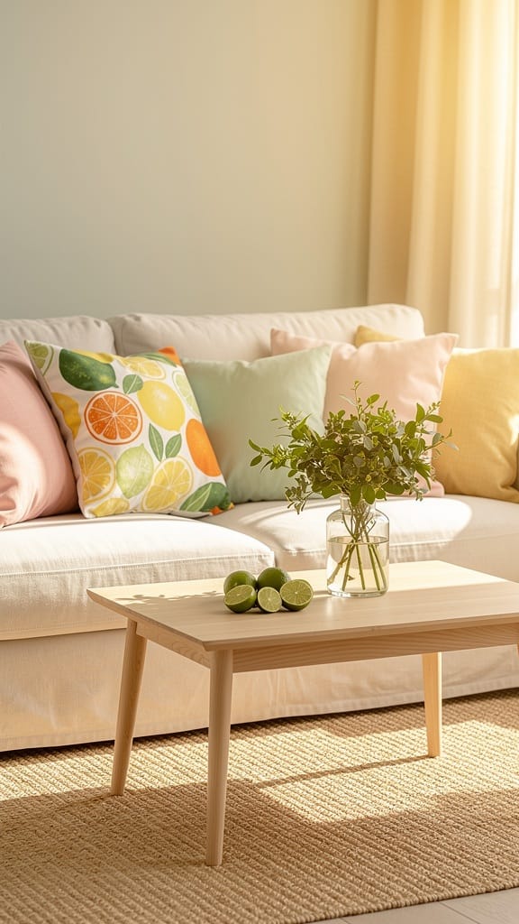 Bright Citrus Pattern Pillows