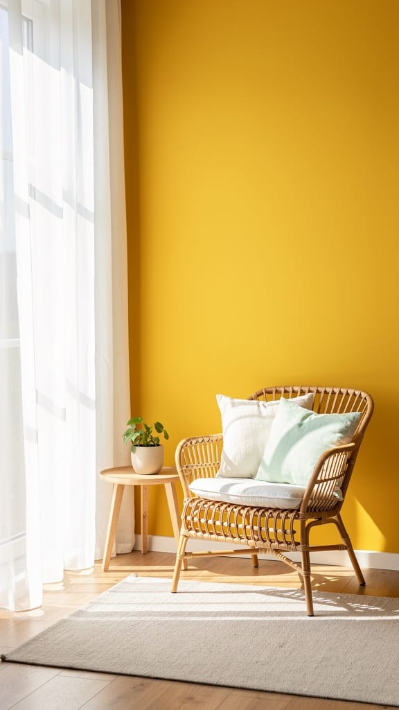 Brightly Painted Accent Wall