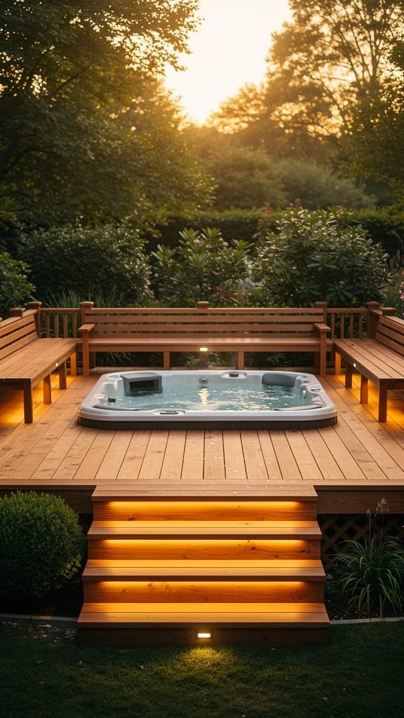 Classic Deck Jacuzzi Setup