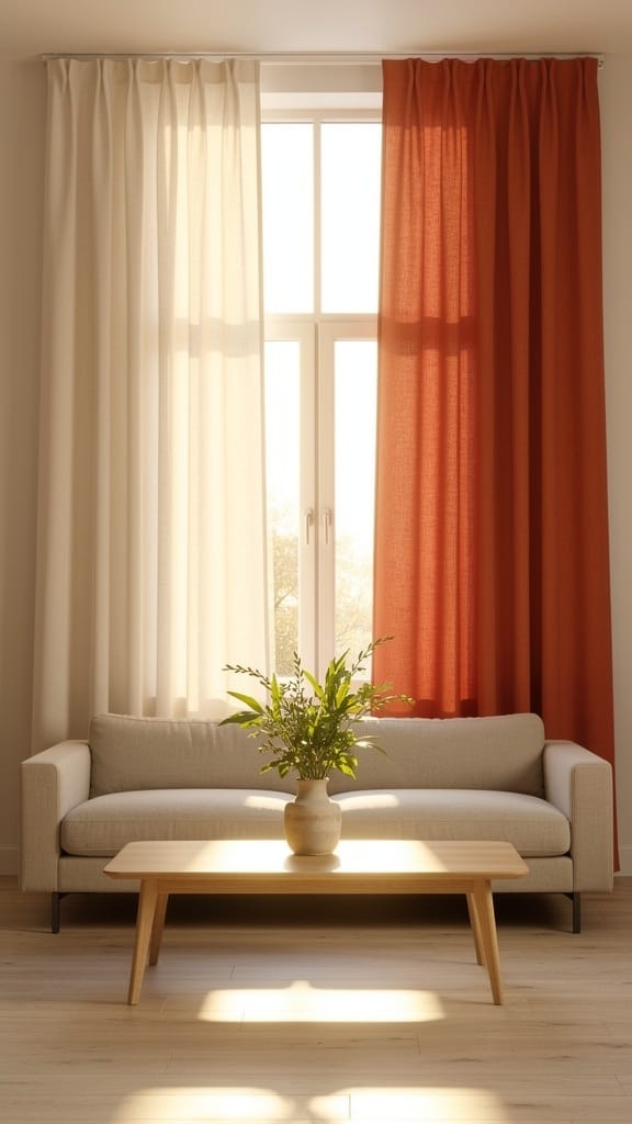 Color-Blocked Cotton Curtains