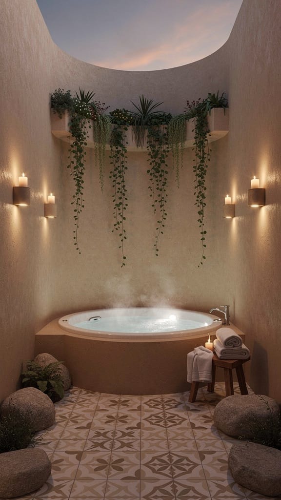 Compact Courtyard Spa