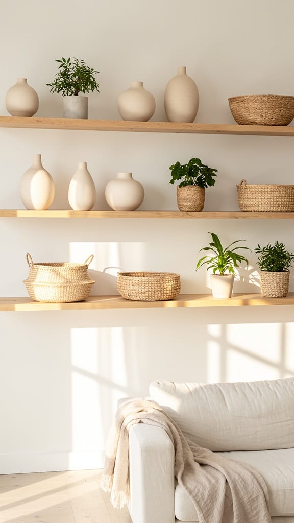 Consider Open Shelving with Seasonal Styling