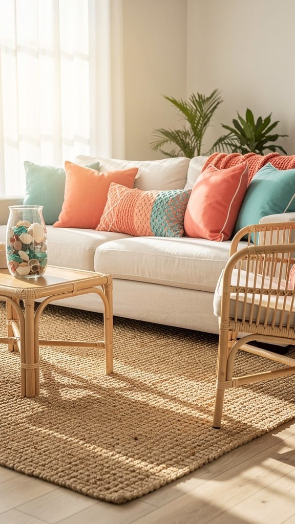 Coral and Aqua Combo Pillows