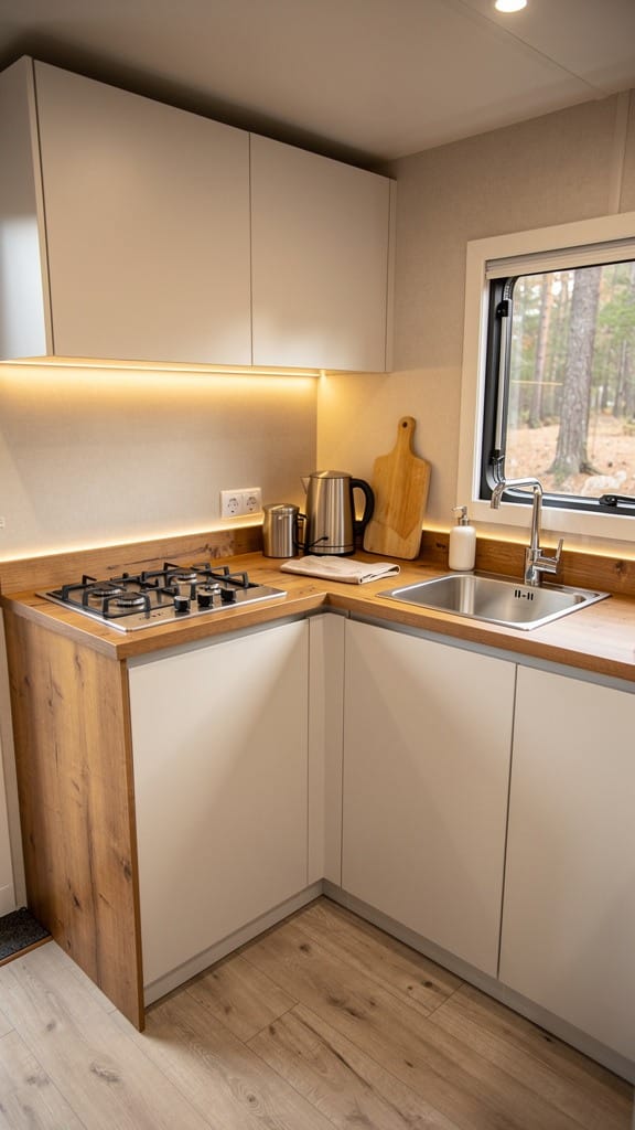 Corner Kitchen Setup