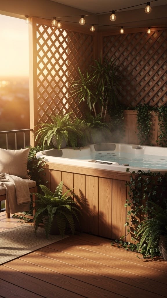 Corner Patio Jacuzzi Nook