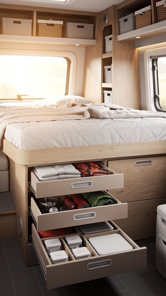 Create Hidden Storage Under the Bed