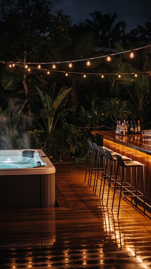 Decked Jacuzzi with Bar Area