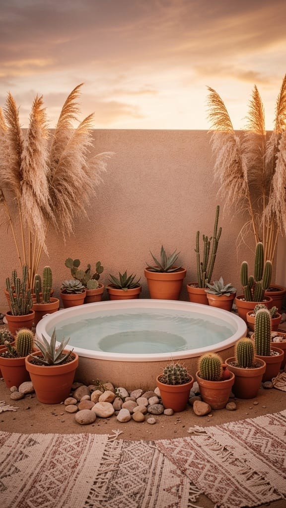 Desert-Inspired Jacuzzi Setup