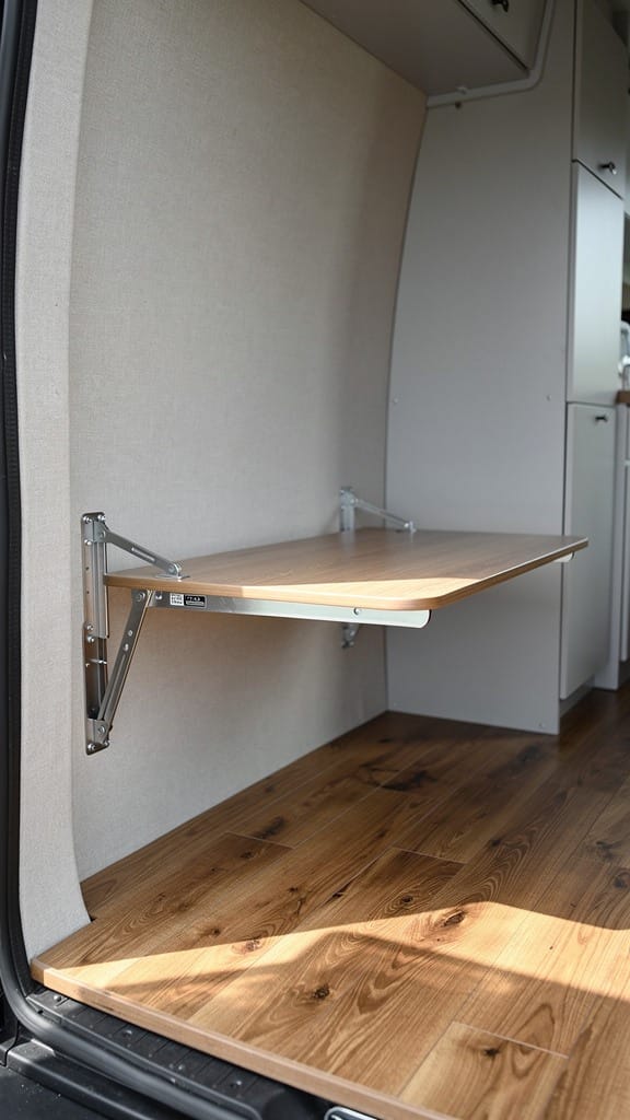 Drop-Down Bench From Wall
