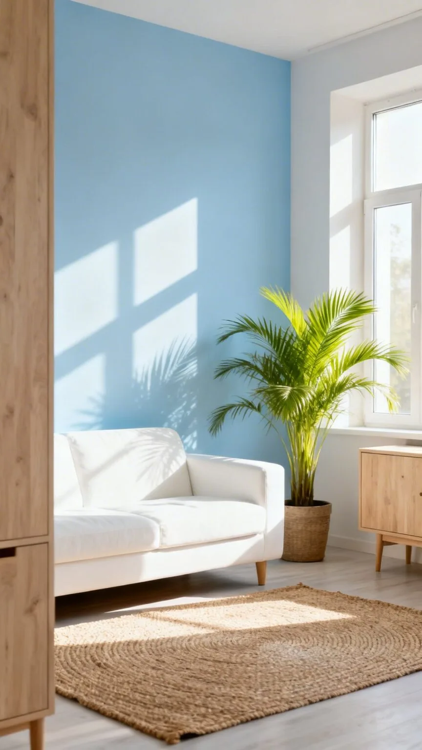 A summer accent piece styled to warm up a relaxed living room
