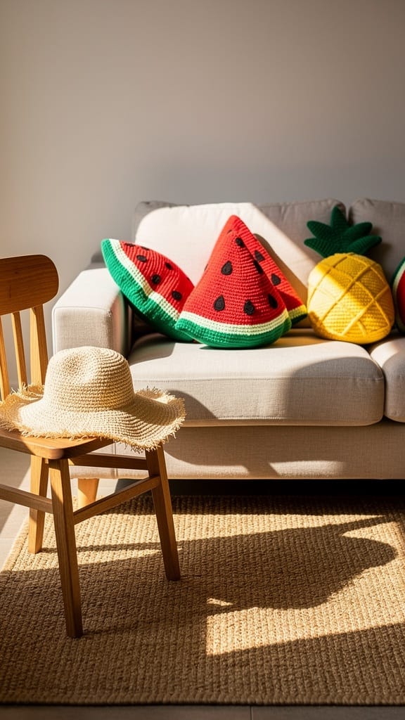 Fruit Slice Shaped Pillows