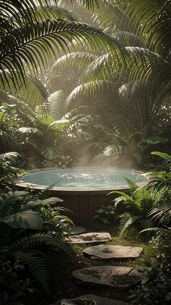 Garden-Integrated Jacuzzi