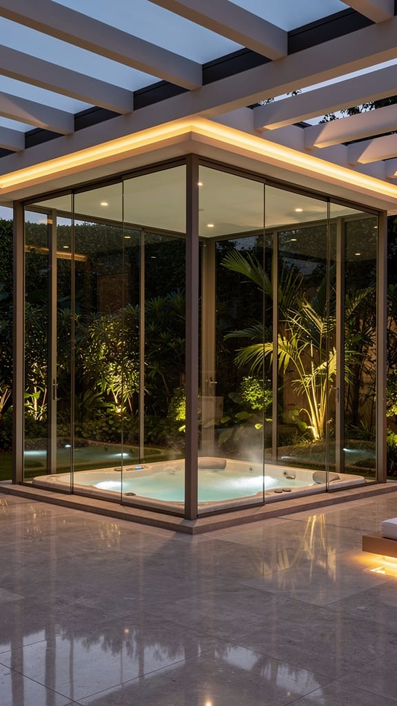 Glass-Walled Jacuzzi Pavilion