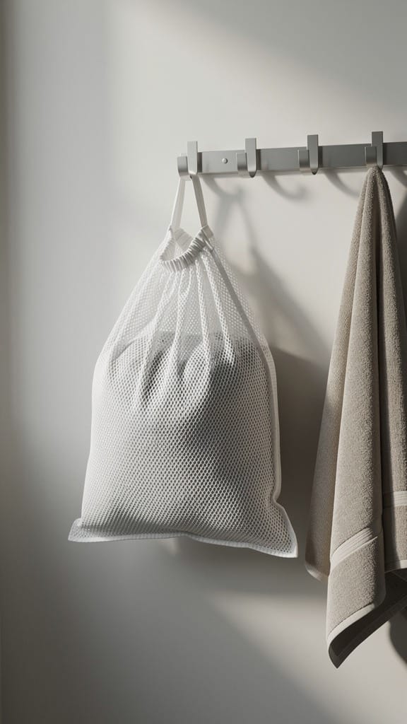 Hang a Mesh Laundry Bag