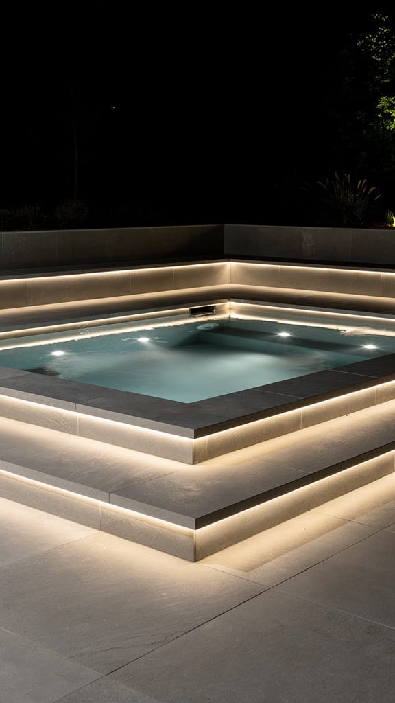 Hidden Pool-Like Perimeter Lighting