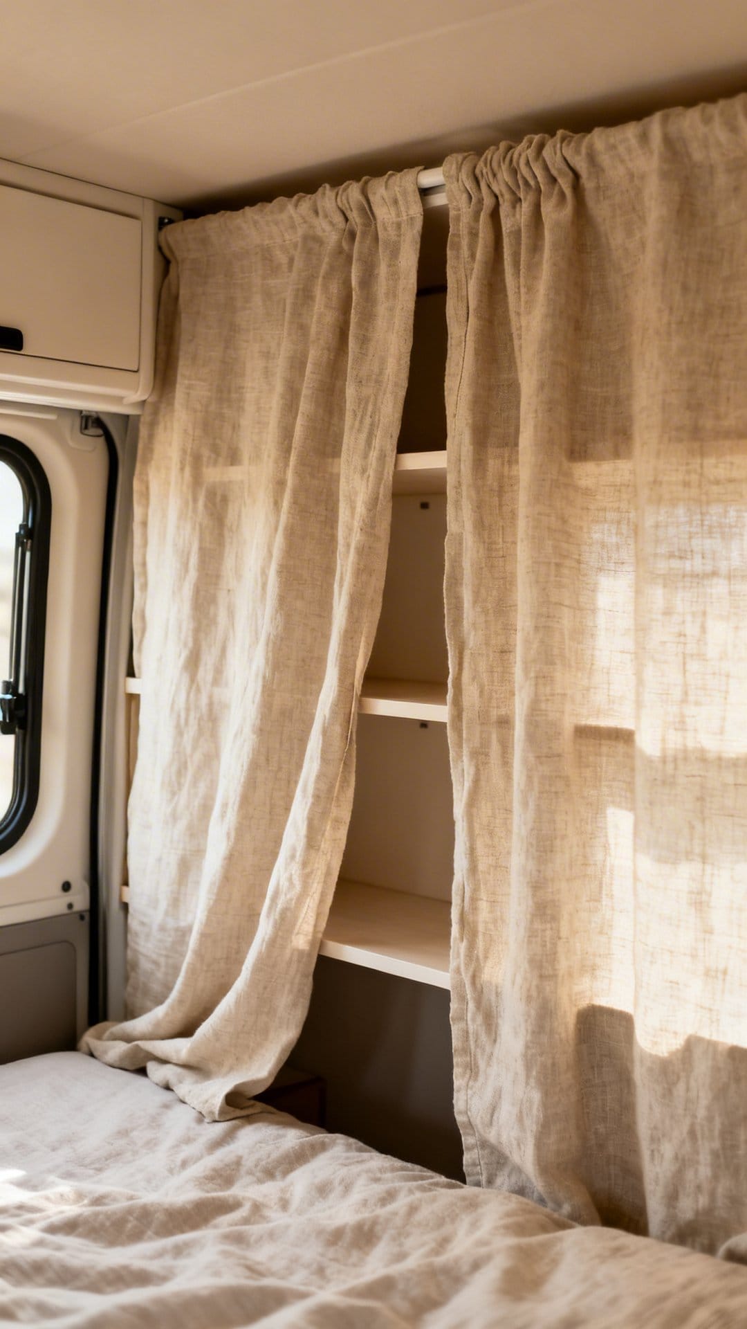 Hide Storage Behind Curtains