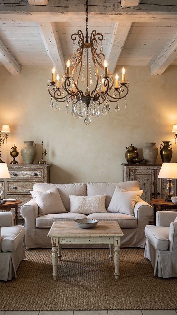 Include a Vintage-Inspired Chandelier