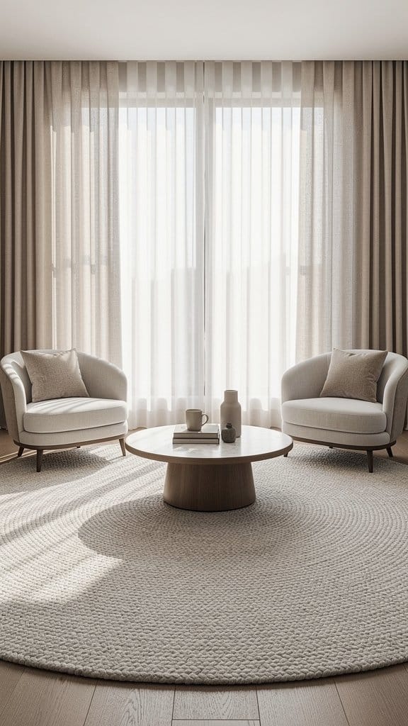 Incorporate a Statement Round Rug