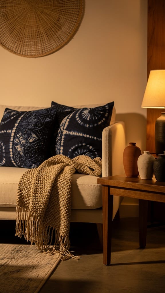 Indigo Batik Print Pillows