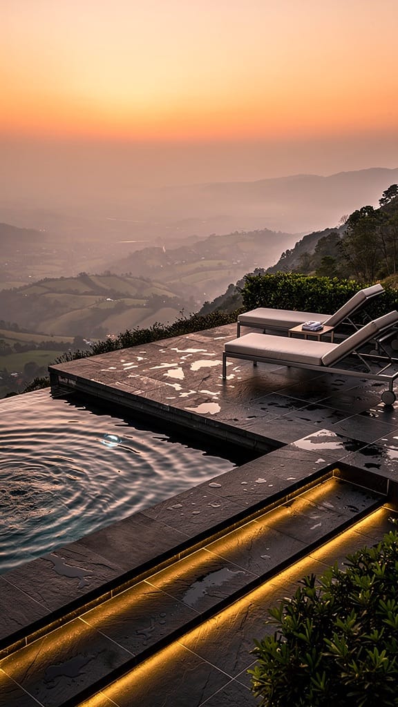 Infinity-Edge Jacuzzi Overlooking a View