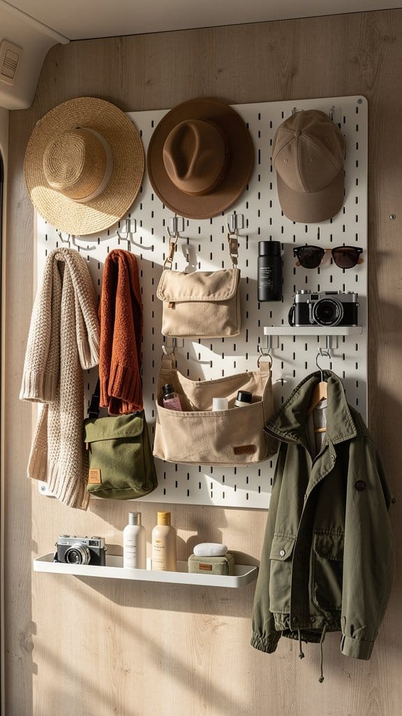 Install Hooks and Pegboards