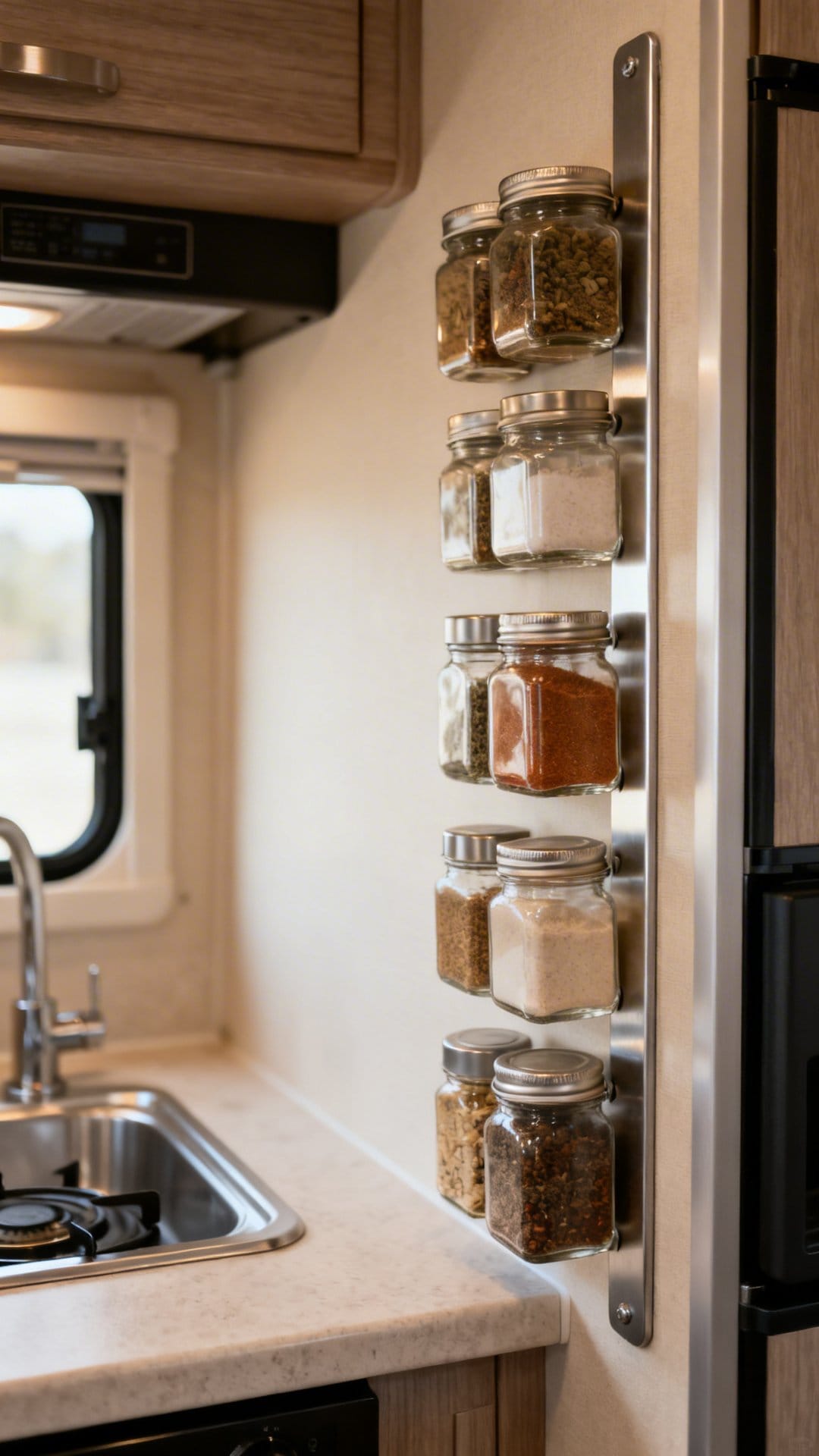 Install Magnetic Spice Racks