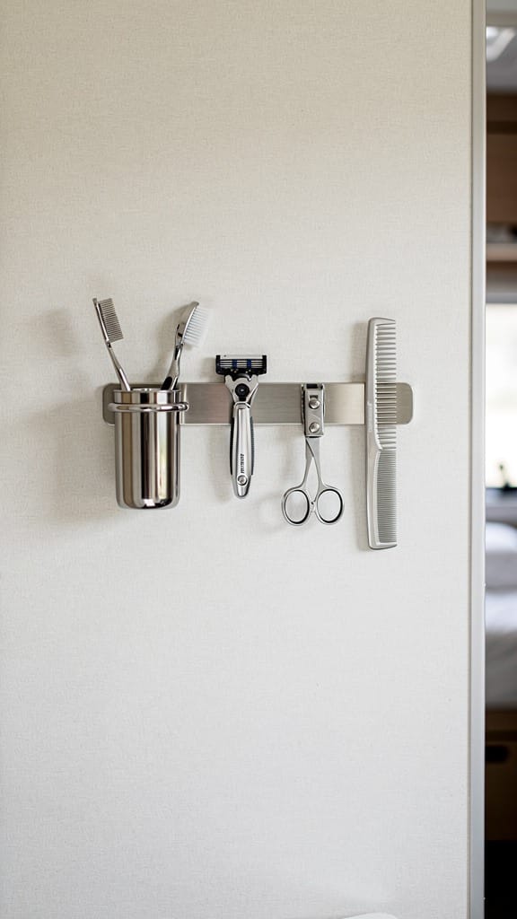 Install Magnetic Strips for Metal Items