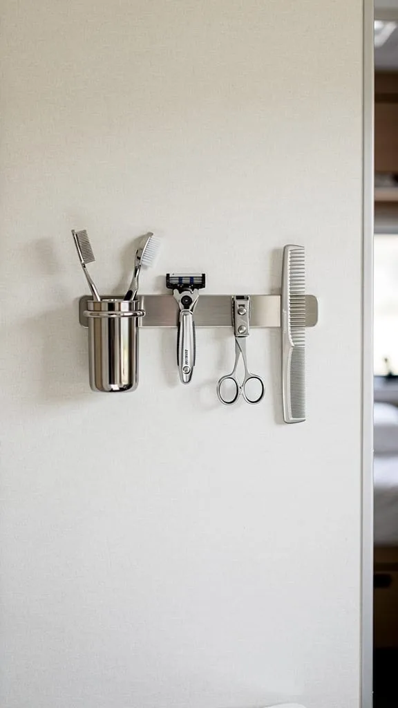 Install Magnetic Strips for Metal Items
