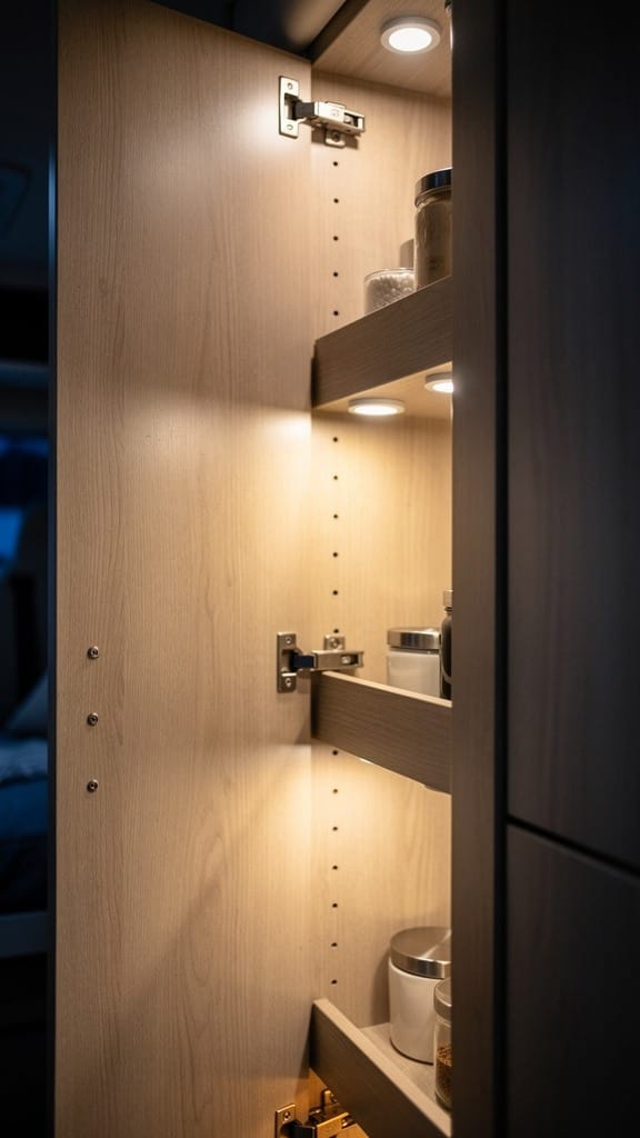 LED Puck Lights Inside Cabinets