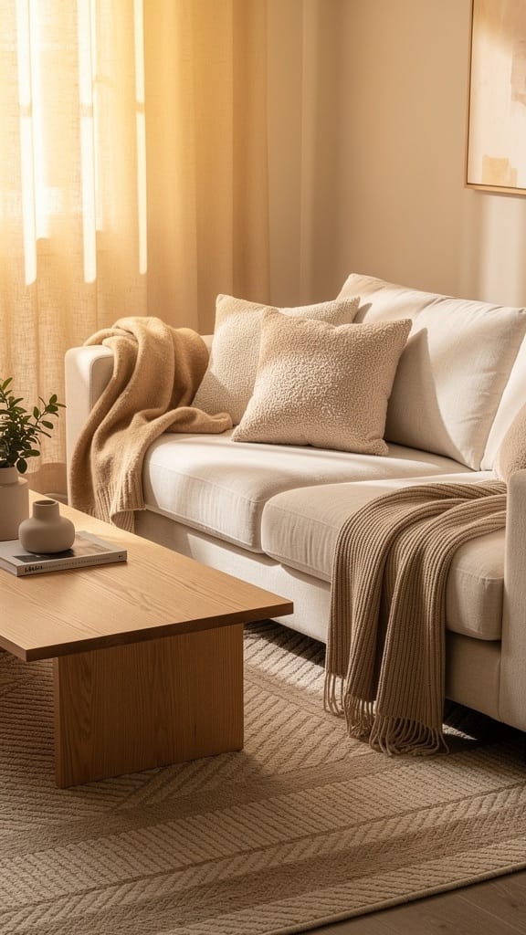 Layer Lighter Neutrals with Cozy Textures