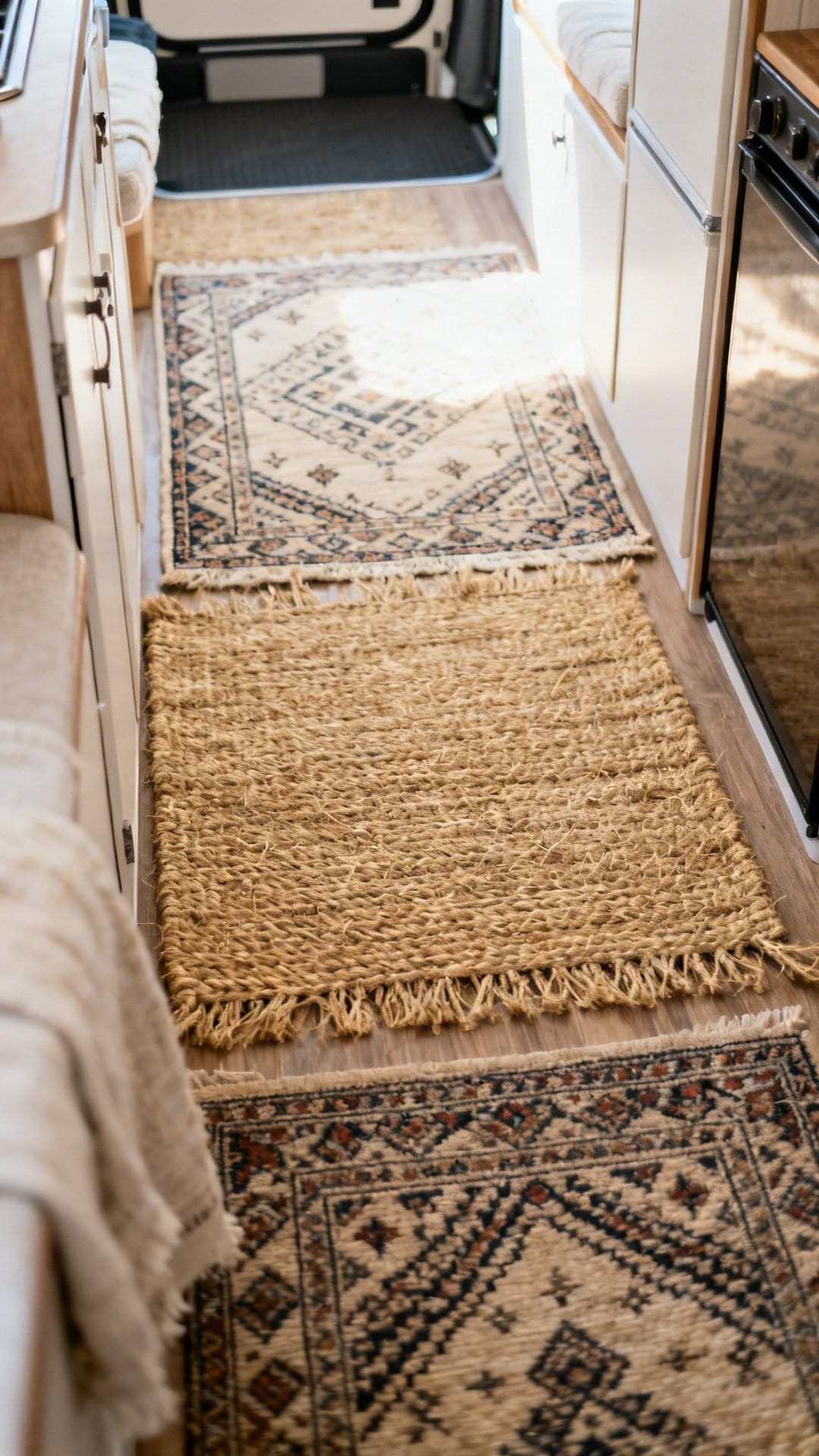 Layered Rugs for Softness and Visual Interest