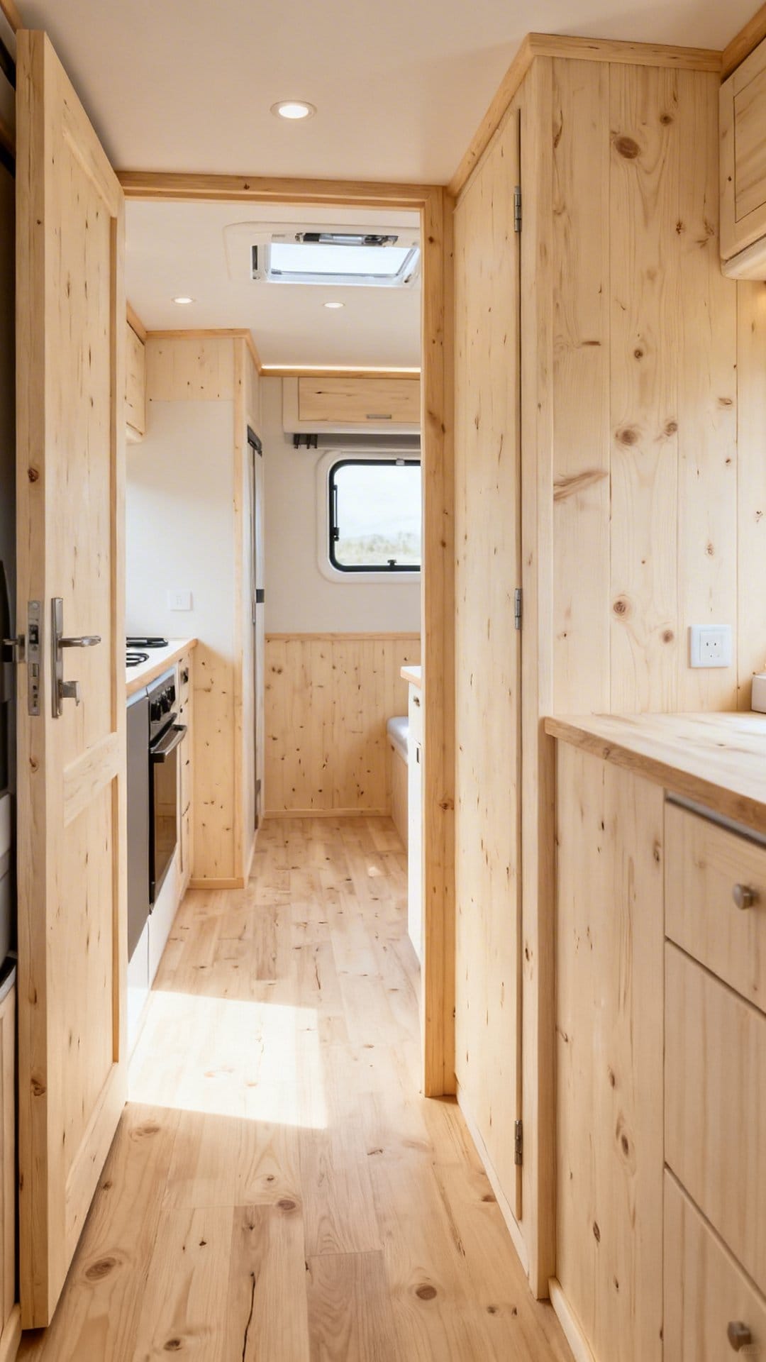 Light Wood Tones That Ground the Neutral Palette