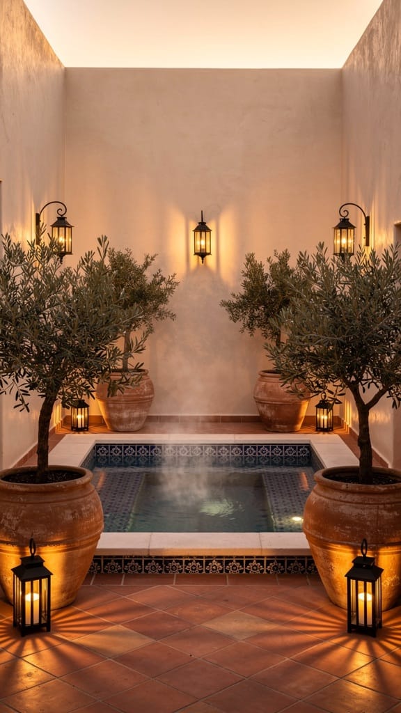 Mediterranean Courtyard Jacuzzi