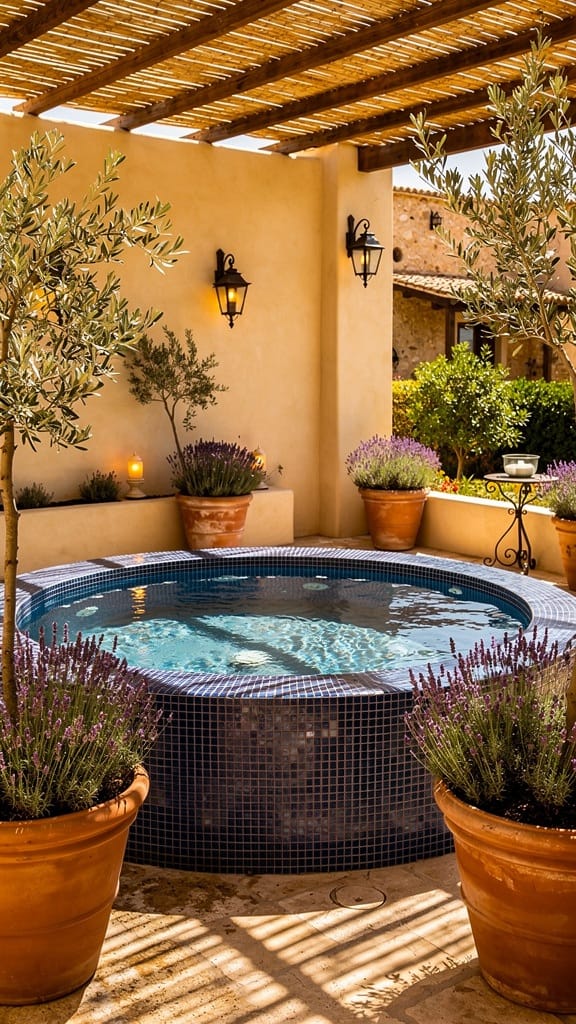 Mediterranean Courtyard Jacuzzi