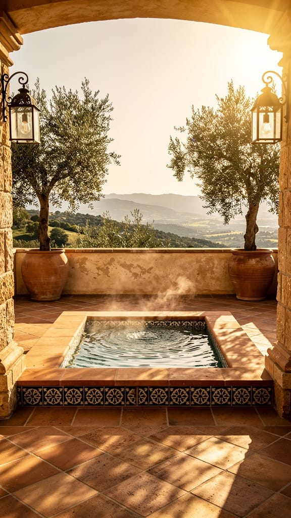 Mediterranean Stone Terrace