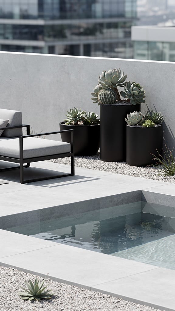 Minimalist Concrete Patio Setup