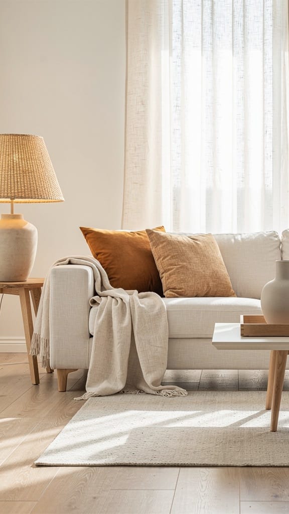 Mix Whites With Warm Accents