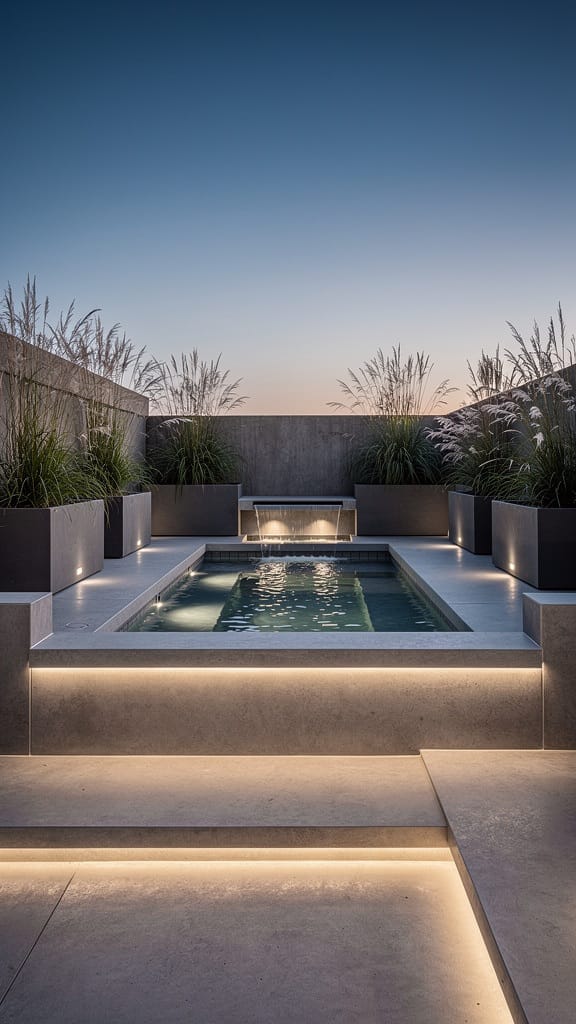Modern Concrete Spa Zone