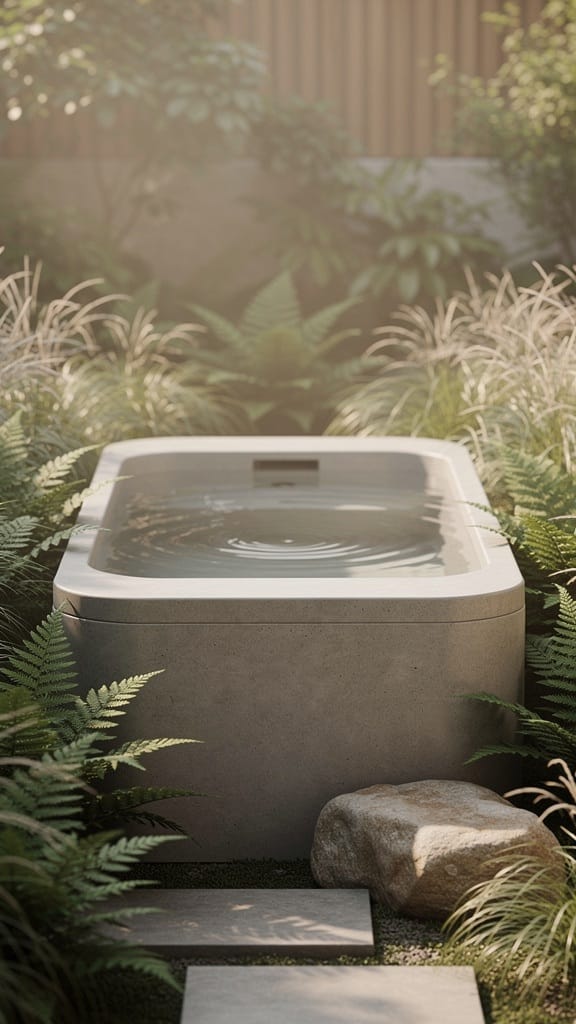 Modern Concrete Zen Tub