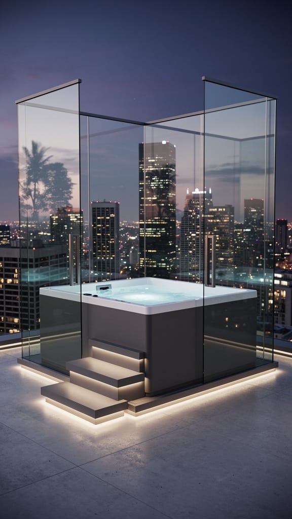 Modern Glass-Enclosed Oasis