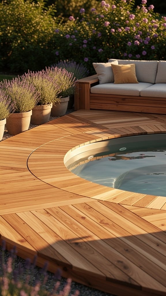 Natural Wood Deck Extension