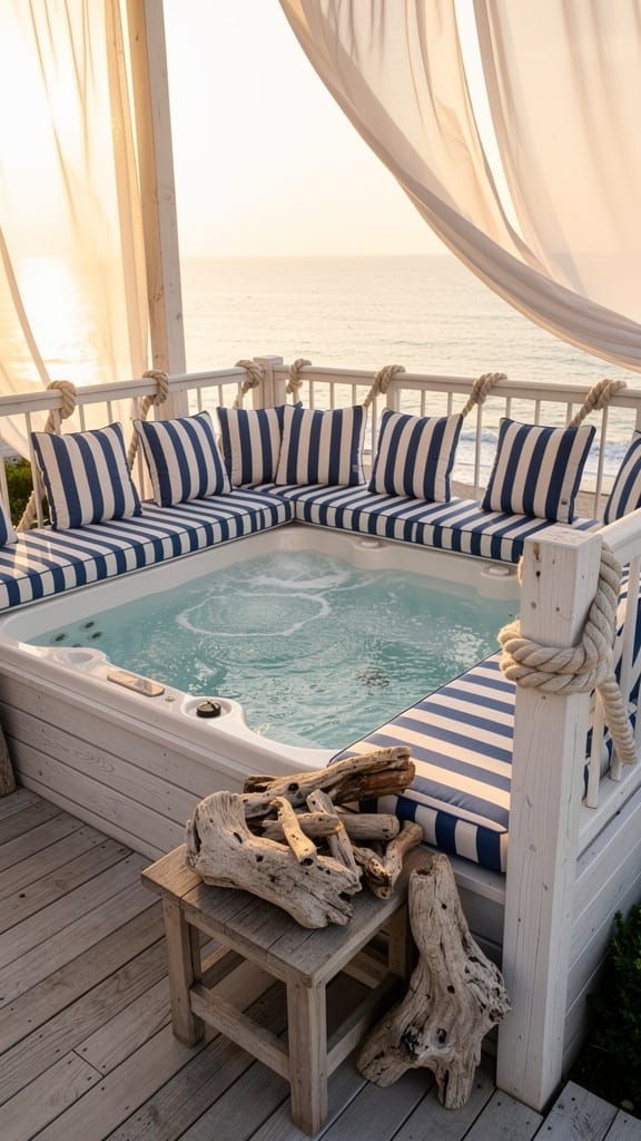 Nautical-Themed Jacuzzi Deck