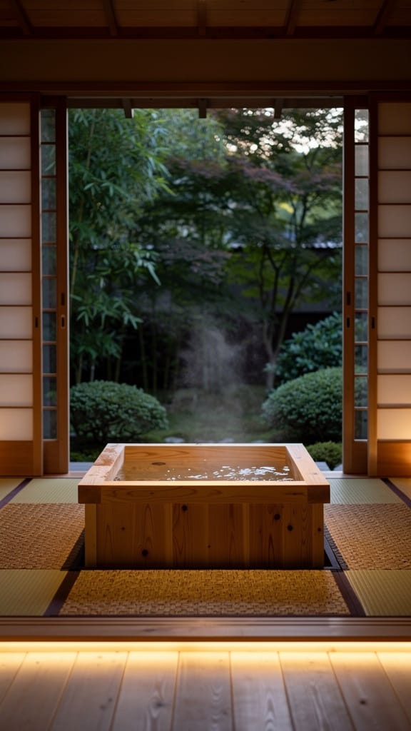 Open-Air Tatami Deck Bath