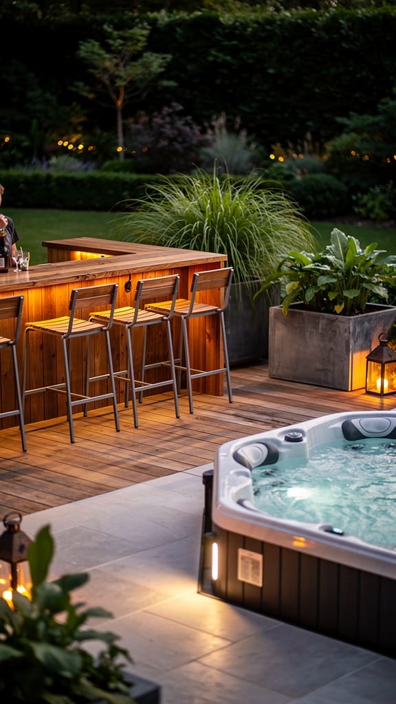 Outdoor Bar and Jacuzzi Combo