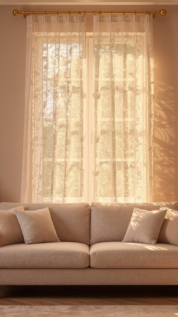 Semi-Sheer Embroidered Curtains