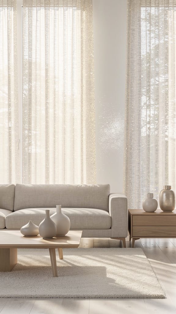 Sheer Metallic Thread Curtains