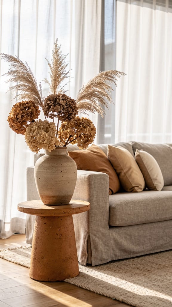 Swap Out Bright Florals for Dried Arrangements