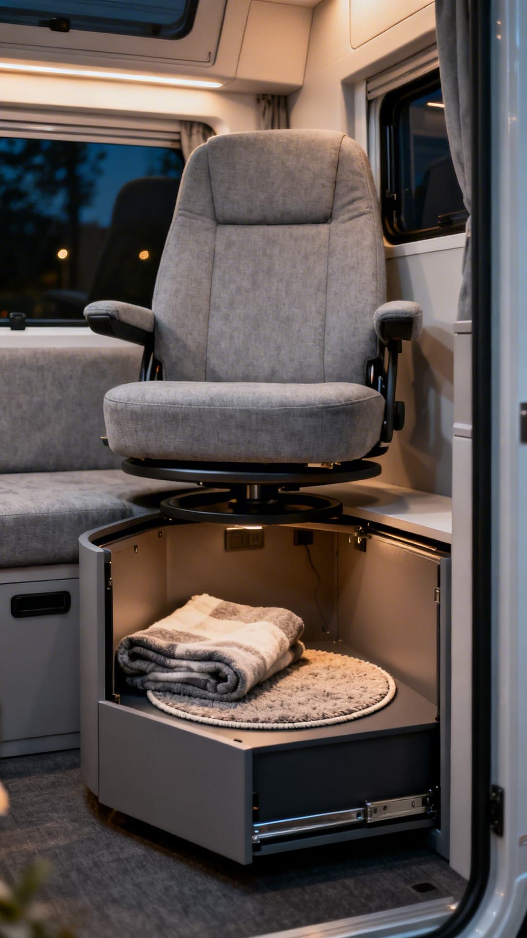 Swivel Chairs with Hidden Storage